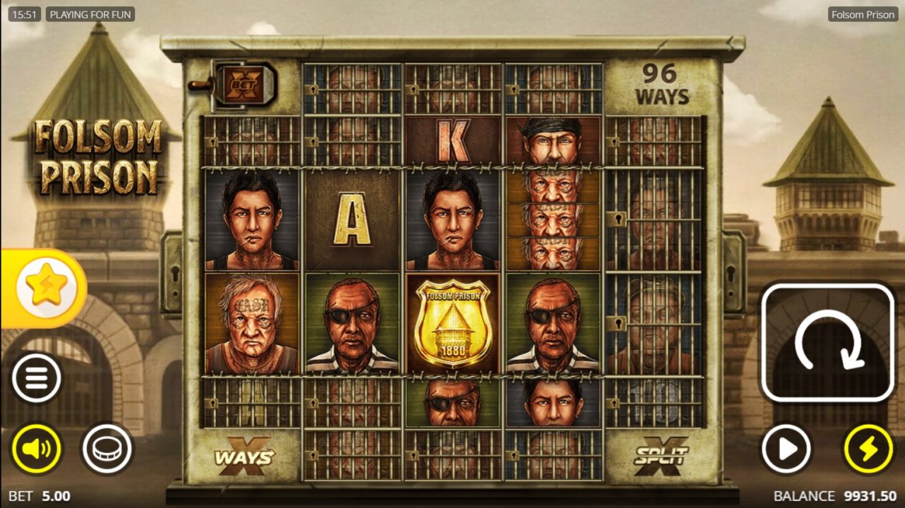 Folsom Prison slot screen