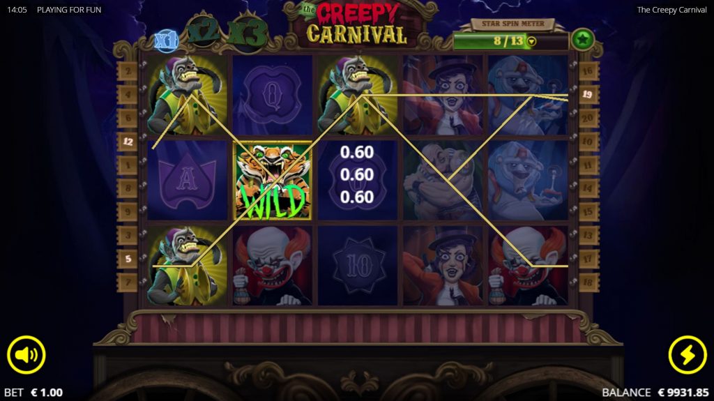 Скриншот слота Creepy Carnival Скриншот слота Creepy Carnival