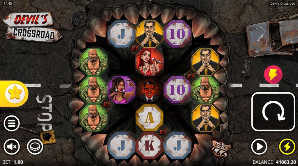 Devils Crossroad Slot: Reels Screen