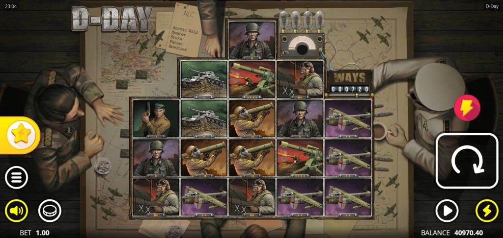 D-Day Slot: Reels Screen