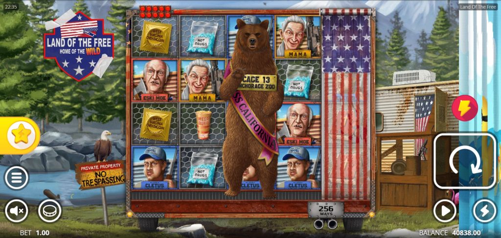 Land of the Free Slot: Reels Screen