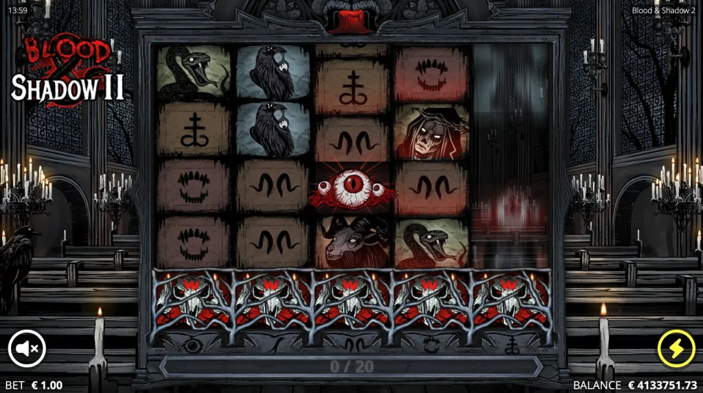 Blood & Shadow 2 slot — Base Game. Blood & Shadow 2 slot Base Game gameplay screenshot