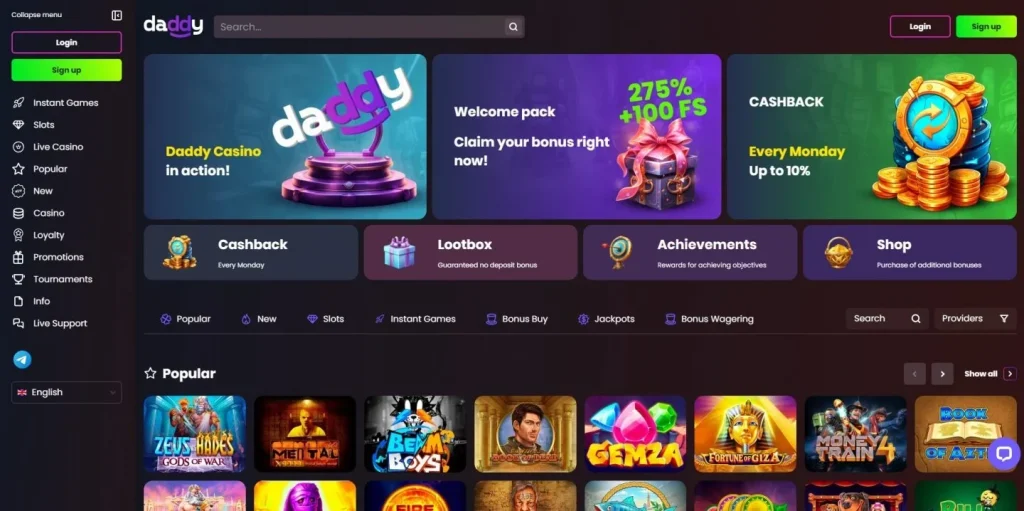 Daddy Casino: virallinen arvosteluaineisto 1