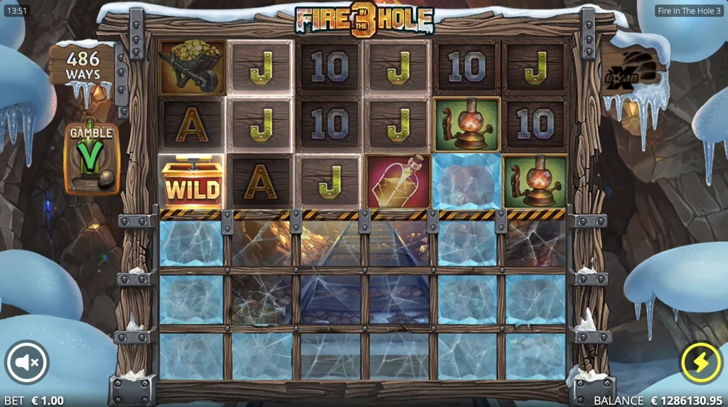 Fire in the Hole 3 slot — base game. Fire in the Hole 3 slot base game gameplay screenshot