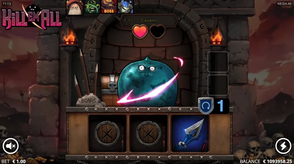 Kill Em All slot — base game. Kill Em All slot base game gameplay screenshot