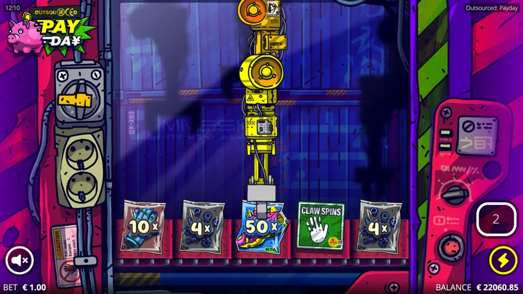 Outsourced: Payday slot — Claw Spins. Outsourced: Payday slot Claw Spins gameplay screenshot