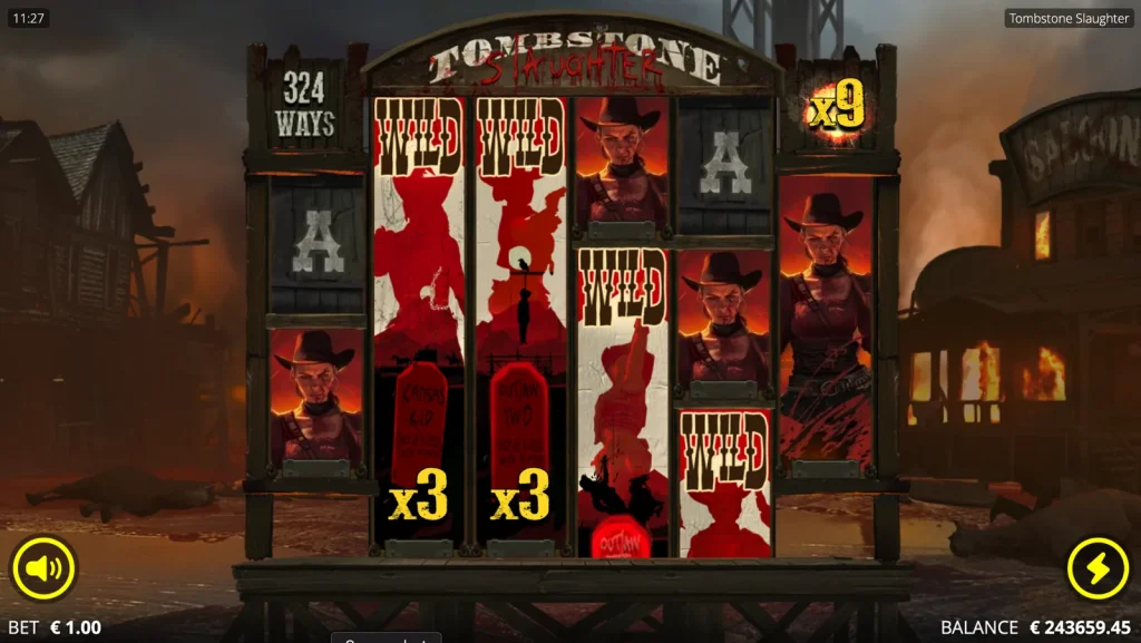 Tombstone Slaughter: El Gordo's Revenge slotu — xNudge. Tombstone Slaughter: El Gordo's Revenge slotu oyun görüntüsü — xNudge